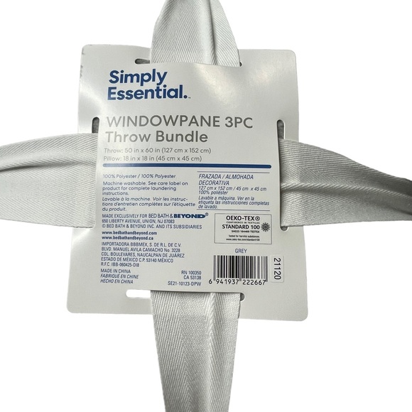 Simply Essential windowpane 3 pcs throw bundle - Picture 4 of 8